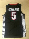 NBA 5 Edwards Georgia Maillot noir